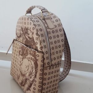 Leather designer backpack